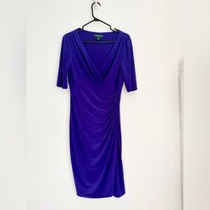 Ralph Lauren Purple Jersey Dress - Size 8